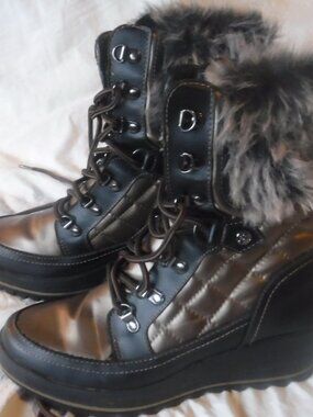 Guess Womens Leland mid Calf Boot Pewter Size 8 M Winter Boot